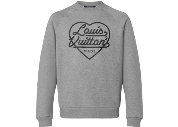 Louis Vuitton Made x Nigo Printed Heart Sweatshirt – Gray