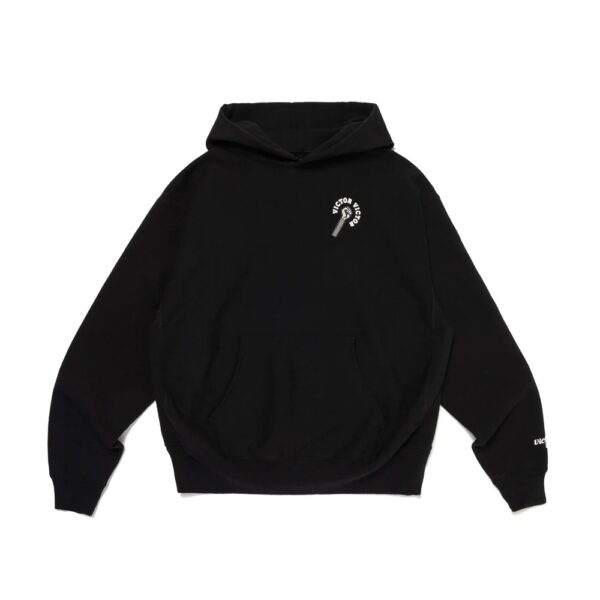 VICTOR VICTOR×HARDIES HEAVY WEIGHT BLACK HOODIE