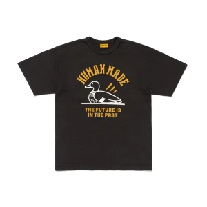 Human Made Graphic T Shirt Duck Print Cotton Black