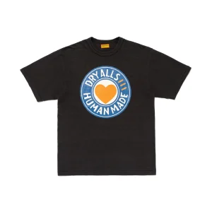 Human Made Graphic Black T Shirt Dry Alls Heart Logo