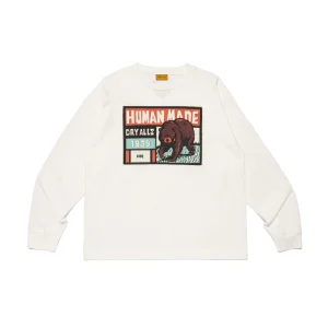Human Made White Long Sleeve Bear Graphic 1939