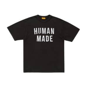 Human Made Black Tee with Bold White Front Logo Print