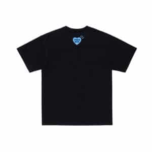 Human Made Black Tee with Ocean Bird Cloud Graphic Print