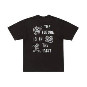 Human Made Black Tee with Retro Cartoons and Quote Print
