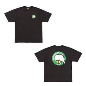 Human Made Dry Alls Black Tee With Green Bird Circle Print