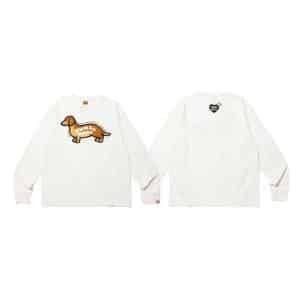 Human Made LS Tee – Dachshund Dog Gears for Teenagers