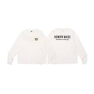 Human Made White LS Tee – Future is in the Past Print