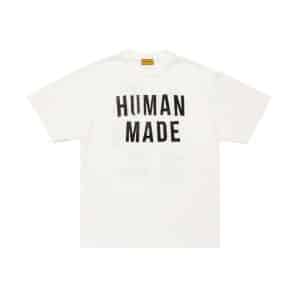 Human Made White Tee with HUMAN MADE Print