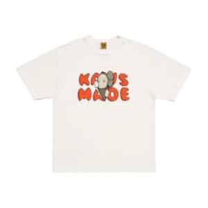 KAWS MADE Graphic Tee – White & Red Print