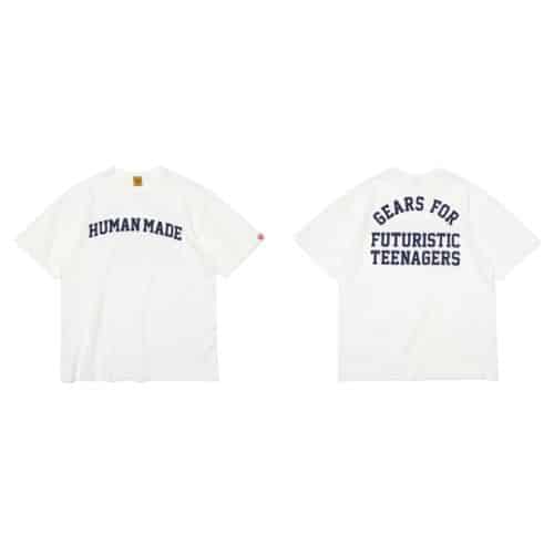 Human Made White Cotton T-Shirt Futuristic Teenagers Text Human Made White Cotton T-Shirt Futuristic Teenagers Text